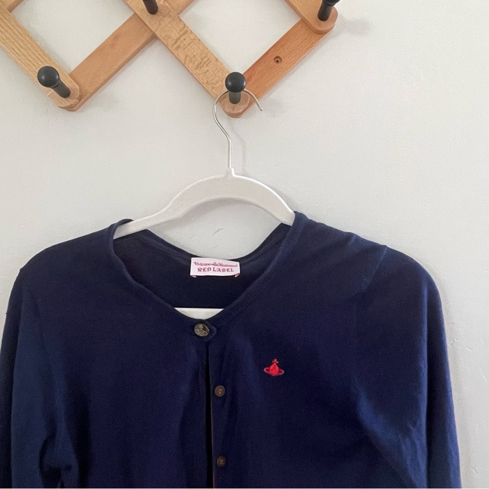 Vivienne Westwood red label navy cardigan